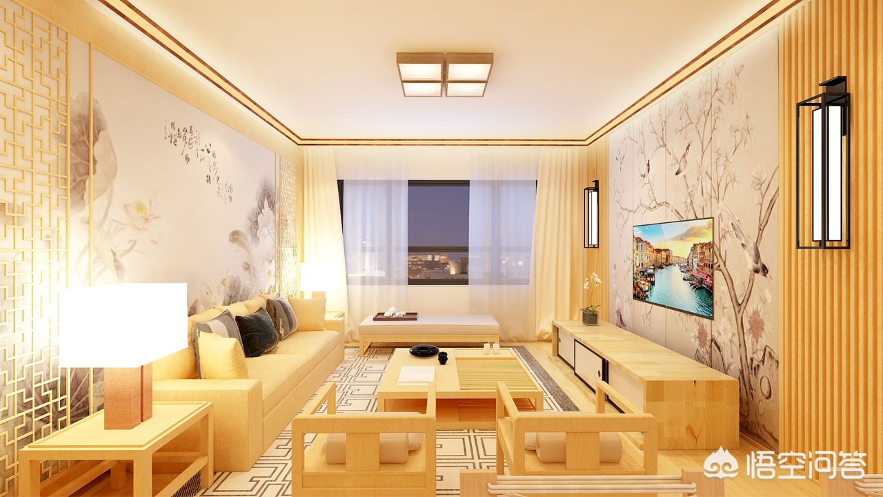 最新装修吊顶效果图大全-装修客厅不吊顶，走一圈宽石膏线好看吗？还有哪些好的建议？