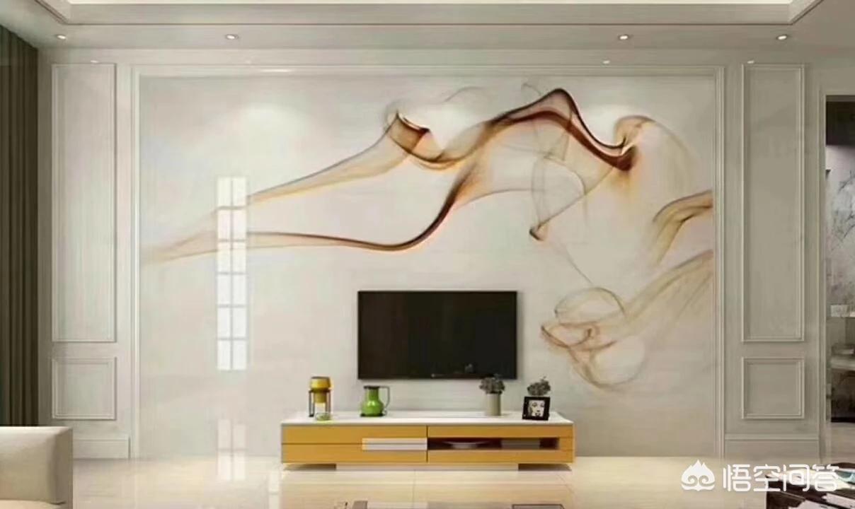 大宅装修效果图-农村的两层小别墅怎么装修好？客厅全屋贴瓷砖，电视背景墙该怎么设计？