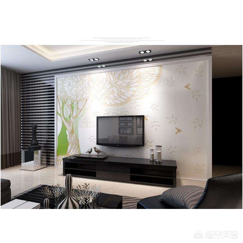 大宅装修效果图-农村的两层小别墅怎么装修好？客厅全屋贴瓷砖，电视背景墙该怎么设计？